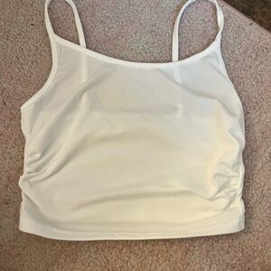 White Cropped Tank Top – Size XS